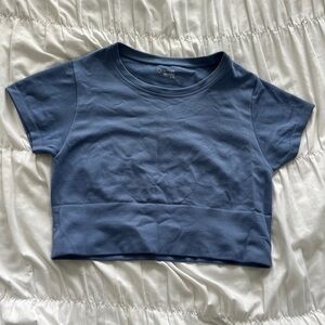 Aerie Classic Blue Cropped Tee
